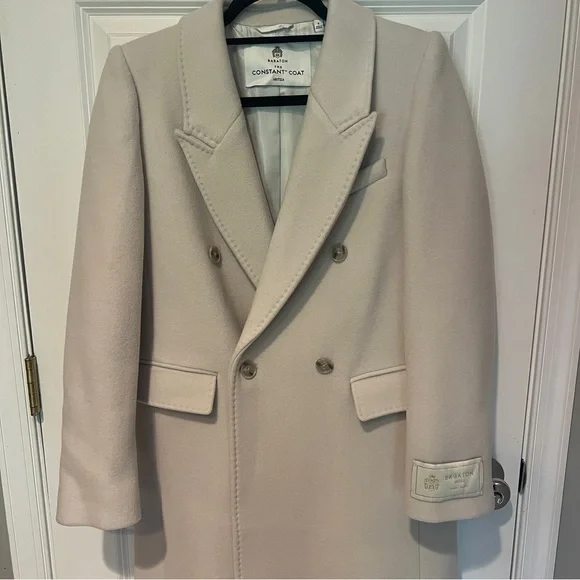 NWT Aritzia Babaton Constant Coat Sodt Wool Cashmere in Matte Pearl - Picture 9 of 12